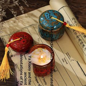 <span class=keywords><strong>Bougie</strong></span> parfumée d'aromathérapie en céramique avec couvercle, cire de soja haut de gamme, sans fumée, pour la maison, artisanale, souvenir, cadeau - Product Image 4