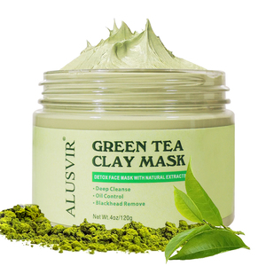 <span class=keywords><strong>Mascarilla</strong></span> Facial de arcilla para el cuidado de la piel, máscara purificadora de desintoxicación, té verde - Product Image 1