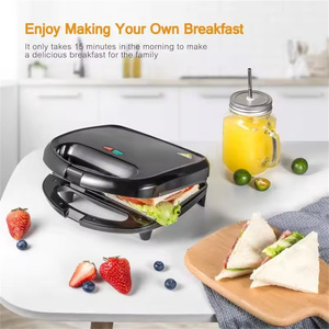 Breakfast Sandwich Maker 6 in 1 <b>Toaster</b> 3 in 1 Non Stick Sandwich Maker With Cool Touch Handle Waffle Maker for Home Use 3 in On - Product Image 2