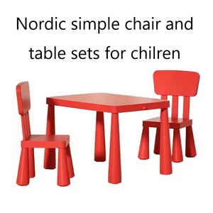 Ensemble de bureau et chaise d'étude pour enfants, design moderne en plastique, sûr, écologique, durable, table et chaises pour salle de sport et <span class=keywords><strong>maternelle</strong></span> - Product Image 3