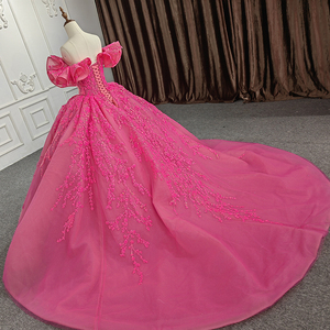 ชุดราตรีออกงานปักลายผ้าออร์แกนซ่าแบบเปิดไหล่ สายเดี่ยว รุ่น Jancember 9986-1 - Product Image 6