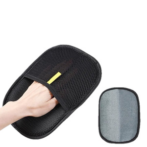 Gants anti-poils statiques pour le nettoyage des poils d'animaux, surface incurvée, matériau polyester, pour chats à poils longs - Product Image 1