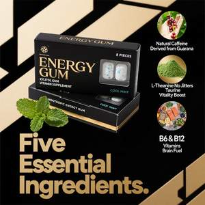 OEM Caffeine L Theanine Chewing <strong>Gum</strong> Supplement for Cognitive Function Mental Alertness - Product Image 5