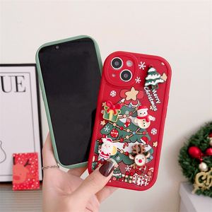 Nueva funda de teléfono 3D Cute Kawaii Mirror Christmas para <span class=keywords><strong>iPhone</strong></span> <span class=keywords><strong>XR</strong></span> 11 12 13 14 15 Pro Max - Product Image 2