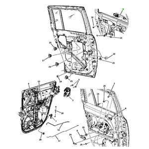 Dodge Caliber Jeep Patriot Left <b>Door</b> <b>Handle</b> 5074195AG Black Plastic <b>Replacement</b> Part - Product Image 4