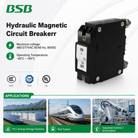 Disjoncteur magnétique hydraulique industriel en plastique BSB 1A-300A 80V-240V Protecteur 3kA Capacité de coupure 1 pôle 50/60Hz Modèle