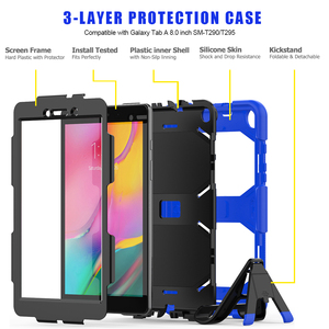 Funda protectora de silicona para <span class=keywords><strong>Samsung</strong></span> <span class=keywords><strong>Galaxy</strong></span> <span class=keywords><strong>Tab</strong></span> <span class=keywords><strong>A</strong></span> <span class=keywords><strong>8</strong></span>,0 <span class=keywords><strong>2019</strong></span> T290 T295 incorporada, soporte extraíble y protector de pantalla - Product Image 6
