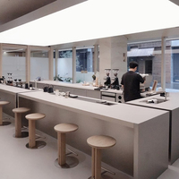 Armoires de cuisine modulaires modernes commerciales d'acier inoxydable d'ODM d'OEM pour l'hôtel de café de restaurant
