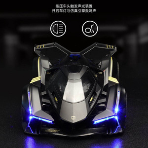 Simulación de fundición a presión para niños, modelo de coche deportivo <span class=keywords><strong>Rambo</strong></span> & Gini V12, de aleación, rebote force Boy, adornos de colección, 1:22 - Product Image 4