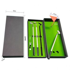 Custom logo Office Activity Promotion Creative Golf Club Shaped <b>Gift</b> Pen Mini <b>Gift</b> <b>Box</b> Golf Set - Product Image 2