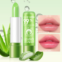 Marque privée Aloe Vera 99% magique changement de couleur étanche longue durée vert Tube rouge à lèvres