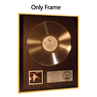 Cadre d'affiche en aluminium noir argent or disque vinyle platine pas cher avec plaque personnalisée