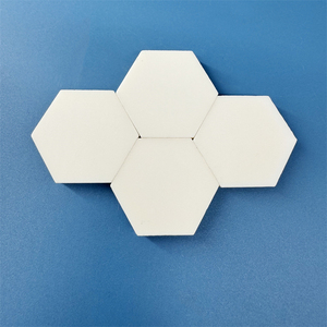 Bon résistant aux chocs et à la compression 99% Al2O3 alumine carreaux hexagonaux en céramique plaques de céramique de protection à haute carrosserie - Product Image 3