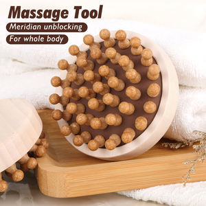 Almofada De Ar De Madeira Massagem Corpo Escova De Chuveiro De Corpo Inteiro Melhor Spa Relaxar Escova De Massagem Do Couro Cabeludo - Product Image 3