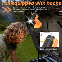 90 ° Lampe de travail rotative portable avec crochet, rechargeable USB Type-C 4000 mAh, idéale pour la réparation automobile et l'éclairage de garage