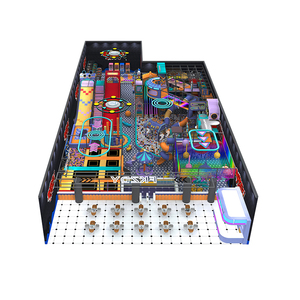 Equipo de Juegos Interior para Niños de Estilo Cyberpunk Futurista con Tobogán, Trampolín y Circuito Ninja para Centro de Entretenimiento Comercial - Product Image 2