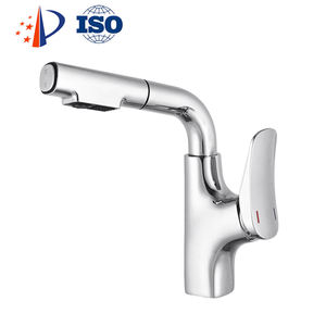 Modern Pull Out Basin Faucet with Two Functions, A-grade Brass Basin Mixer, Chrome Gray Water Tap - Product Image 1