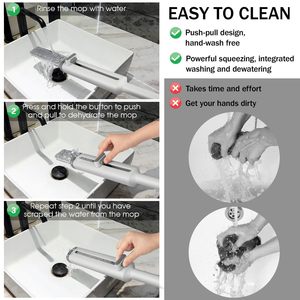 Rửa Tay Có Thể Gập Lại Ướt Mini Lau Sàn Làm Sạch Nhà Bếp Máy Tính Để Bàn Khăn Lau Bụi Miếng Bọt Biển Lau Xách Tay Tự Bóp Nhỏ Lau - Product Image 3