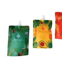 Pochette de recharge personnalisée imprimée pour masque capillaire naturel, pochette à bec verseur pour traitement profond, emballage pour soins capillaires, pochette stand-up pour lait et aliments pour animaux de compagnie