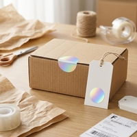 Maßgeschnittene Aufkleberbögen Wasserfeste Kiss-Cut-Etiketten Glänzend Kraft Transparent Holografisch für Verpackungen