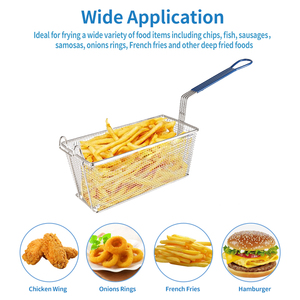 <span class=keywords><strong>Cesta</strong></span> de Acero Inoxidable <span class=keywords><strong>para</strong></span> <span class=keywords><strong>Papas</strong></span> Fritas y Pollo Frito (Estilo KFC), Apta <span class=keywords><strong>para</strong></span> Lavavajillas y Horno, Ecológica - Product Image 4
