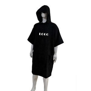 Poncho con capucha de algodón suave, toalla de playa, surf, natación, logotipo personalizado, secado rápido - Product Image 5