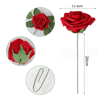 2023 usine en gros 25 pièces/paquet mariage hôtel décoration artificielle PE mousse Rose fleur nouvel an paillettes Rose fleur