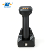 Lecteur de codes-barres sans fil 2.4G BT CMOS 1D/2D portable DY SCAN noir avec lecture QR/PDF417, vitesse de 65 cm/s