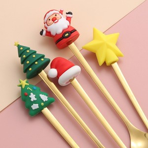 Ensemble de couverts de luxe créatif 4 pièces en or et argent, acier inoxydable, cuillère à <span class=keywords><strong>thé</strong></span>, café, dessert, fourchette pour fête, Noël - Product Image 3