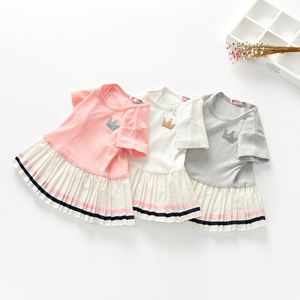 T-shirt pour enfant, style uni pour fille, patchwork, moins de 1$, t-shirt avec logo d'entreprise de haute qualité - Product Image 1