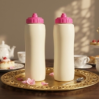 Bouteille d'eau en plastique écologique de 550-1000 ml, type à presser, souple, anti-corrosion, pour le cyclisme, la gym, les voyages, avec couvercle