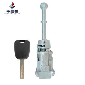 QSF adapté au logo 2008 cylindre de serrure de porte serrure de porte gauche, cylindre de serrure de conducteur clé unique clé de pièces de voiture - Product Image 2