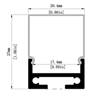 Profilé en aluminium 6063-T5 pour bandes LED, décorations, service de découpe LS-059