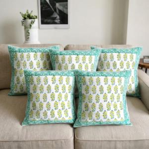 <b>cover</b> <b>sofa</b> cushion <b>cover</b> decorative pillow <b>cover</b> cotton cushion set red border cushion indian block print pillow living room dec - Product Image 2