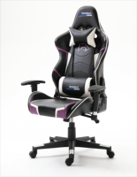 Chaise pivotante de style course personnalisée Chaise de jeu ergonomique en cuir PU Silla Gamer Design industriel Matériau en cuir synthétique