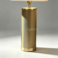 Lampe de table cylindrique de luxe moderne en laiton massif texturé, base E26, abat-jour rectangulaire en lin, flexible et simple, pour salle de lecture