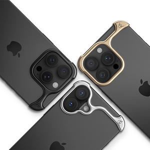 <span class=keywords><strong>Custodia</strong></span> <span class=keywords><strong>Bumper</strong></span> in Metallo Antiurto per Cellulare con Protezione Lente Cover Senza Bordi per iPhone 17 16 15 14 13 12 Pro Max - Product Image 1