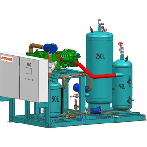 Compressor de parafuso uso da marca amcool, 75hp HSN7471-75 unidade de condensamento parafuso para a sala fria do túnel