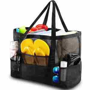 Hot Sale Women Straw <b>Bags</b> Summer Beach Large Knit Beach Please Tote <b>Bag</b> With Pocket - Product Image 2