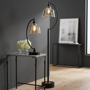 Most Sustainable <b>Large</b> Black Glass Jar Marble Base Well-Designed Floor Candle Holder Stand Printed Home Christmas Decor Party - Product Image 3