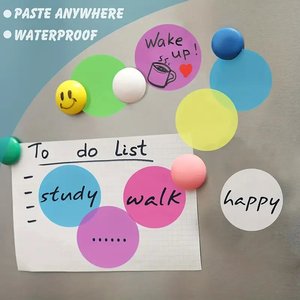 Aesthetic 120p Self-Adhesive Sticky Memo Pads Transparent Rotundity <strong>Index</strong> <strong>Tabs</strong> Waterproof Office School Marking Stickers for - Product Image 3