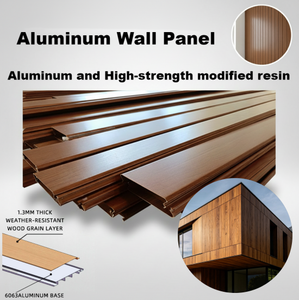 Échantillon disponible, personnalisation flexible ODM, mur-rideau en aluminium et plastique, installation facile, façade décorative pour bâtiments résidentiels - Product Image 1