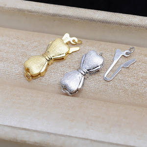 Collar de Plata S925 con Lazo, Pulsera, Cadena para Suéter, Accesorios de Joyería DIY, Hebilla de Inserción en Forma de V 5318 - Product Image 1