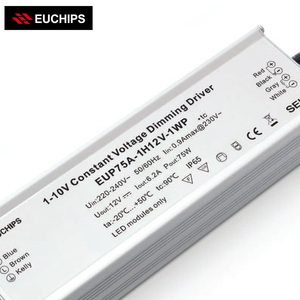 Transformateurs d'éclairage EUCHIPS 75W EUP75A-1H12V-1WP, sortie unique, en plastique, AC-DC, driver de gradation à tension constante - Product Image 2