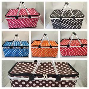 Folding Picnic Basket <b>Insulated</b> Beer <b>Cooler</b> <b>Bag</b> Customize <b>Cooler</b> <b>Bag</b> for Outdoor Picnic Box Camping Hiking Thermal Insulted <b>Bag</b> - Product Image 4