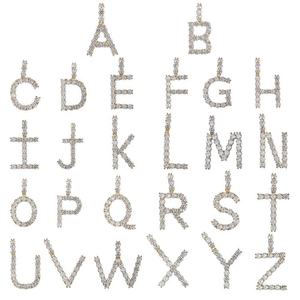 Hip Hop ghiaccio uomo donna gioielli oro <span class=keywords><strong>argento</strong></span> 26 alfabeto 10mm CZ Miami cubano catena <span class=keywords><strong>nome</strong></span> personalizzato <span class=keywords><strong>nome</strong></span> <span class=keywords><strong>collana</strong></span> - Product Image 2