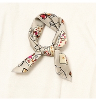 50x50cm En Gros Impression Wrap Foulard Mouchoir Bandana Cou Cravate Maigre Foulards Châles Femmes Petit Carré En Satin de Soie écharpe