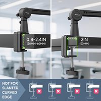 Bras de micro réglable en alliage d'aluminium Bras de flèche de microphone de qualité supérieure avec support de micro de gestion des câbles pour le podcasting de jeux en streaming