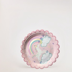 Cartoncino Bianco <span class=keywords><strong>di</strong></span> Qualità Export, 7 Pollici, Unicorno Cartoonesco Multicolore, Ecologico, per Feste <span class=keywords><strong>di</strong></span> <span class=keywords><strong>Natale</strong></span> e Pasqua, Stoviglie Usa e Getta - Product Image 3