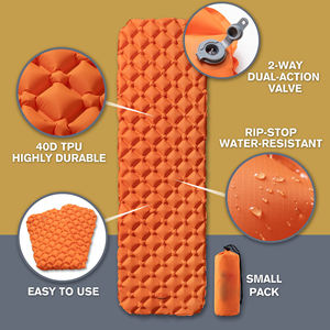 Ultralight yürüyüş sırt çantası su geçirmez şişme uyku yatak açık kamp uyku pedi Mat 40D naylon özelleştirilmiş renk - Product Image 6